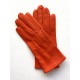 Gants en cuir d'agneau orange bis "CAPUCINE".