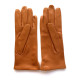 Gants en cuir d'agneau camel "CLEMENTINE".