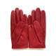 Gants en cuir d'agneau rouge "AYRTON".