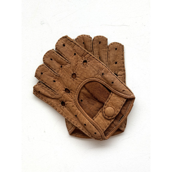 Mitaines en cuir de pécari cork "MATHEO BIS".