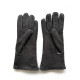 Gants en cuir d'agneau lainé gris "ANASTASIA"