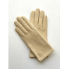 Gants en cuir d'agneau avoine "CAPUCINE".